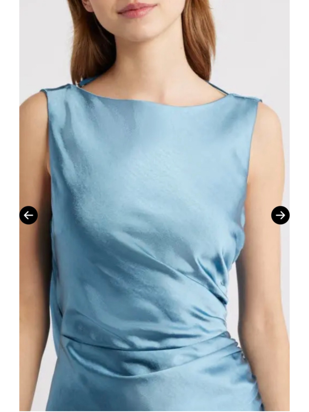 Women's Lucy Paris Satin Maxi Dress Blue Size S - Picture 4 of 16